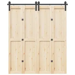 Bīdāmo Durvju Sistēma, 183 Cm, Melns Tērauds Vidaxl