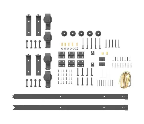 Liugukse Tarvikute Komplekt 200 Cm Terasest, Must