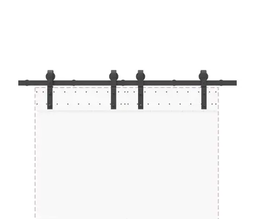 Liugukse Tarvikute Komplekt 200 Cm Terasest, Must