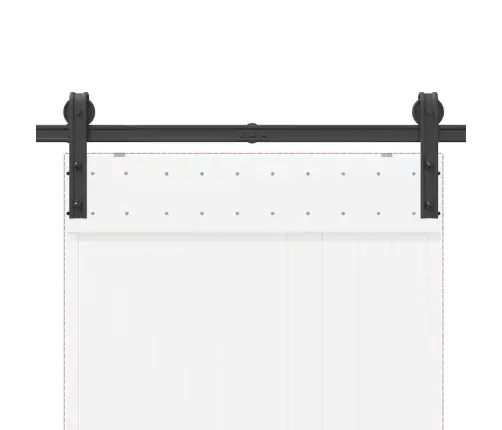 Bīdāmo Durvju Sistēma, 183 Cm, Melns Tērauds Vidaxl