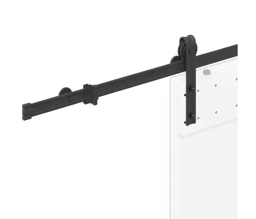 Bīdāmo Durvju Sistēma, 183 Cm, Melns Tērauds Vidaxl