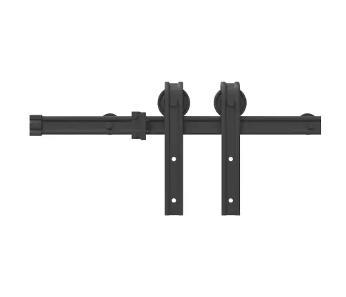 Bīdāmo Durvju Sistēma, 183 Cm, Melns Tērauds Vidaxl