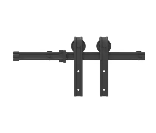 Bīdāmo Durvju Sistēma, 200 Cm, Melns Tērauds Vidaxl