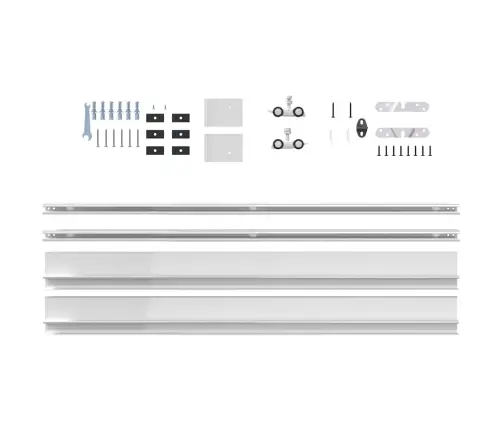 Bīdāmo Durvju Sistēma, 200 Cm, Alumīnija Sakausējuma, Sudraba Vidaxl