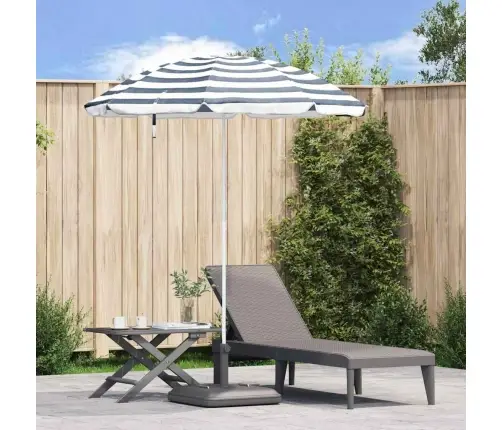 Paplūdimio Skėčius Mėlyna Ir Balta 161 X 193 Cm Poliesteris