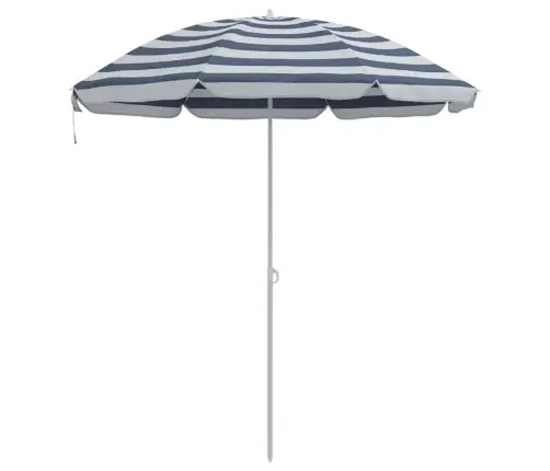 Paplūdimio Skėčius Mėlyna Ir Balta 161 X 193 Cm Poliesteris