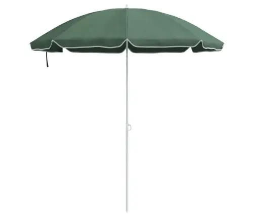 Pludmales Saulesparasols Zaļa 161 X 193 Cm Poliesters Vidaxl