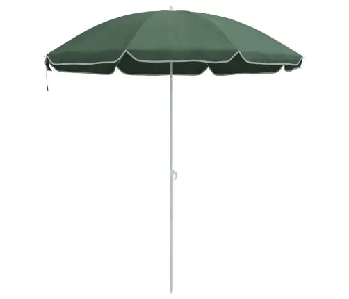 Pludmales Saulesparasols Zaļa 161 X 193 Cm Poliesters Vidaxl