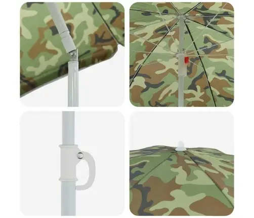 Rand Päikevarju Roheline 206 X 206 X 212 Cm Polüester Ja Metall