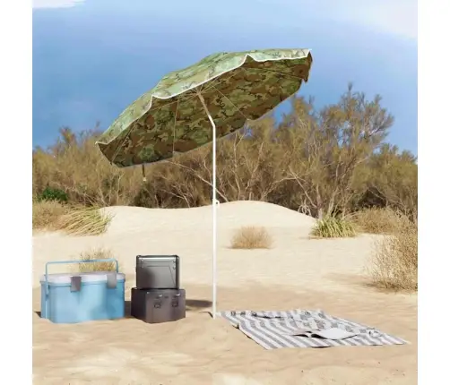 Rand Päikevarju Roheline 206 X 206 X 212 Cm Polüester Ja Metall