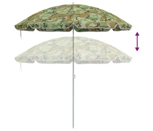 Rand Päikevarju Roheline 206 X 206 X 212 Cm Polüester Ja Metall