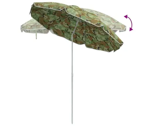 Rand Päikevarju Roheline 206 X 206 X 212 Cm Polüester Ja Metall