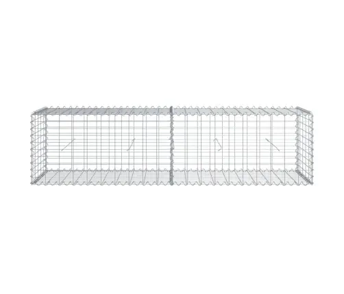 Gabiona Grozs Ar Vāku, 200X50X50 Cm, Cinkota Dzelzs Vidaxl