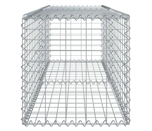 Gabiona Grozs Ar Vāku, 200X50X50 Cm, Cinkota Dzelzs Vidaxl