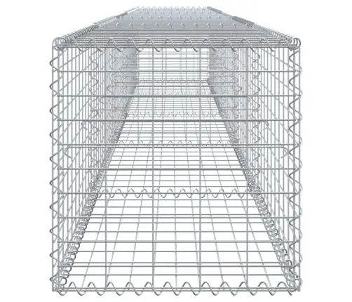 Gabiono Krepšys Su Dangčiu, 500X50X50cm Galvanizuota Geležis