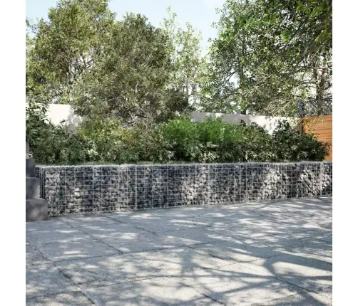 Gabiono Krepšys Su Dangčiu, 500X50X50cm Galvanizuota Geležis