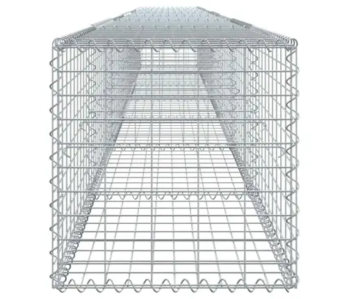 Gabiona Grozs Ar Vāku, 700X50X50 Cm, Cinkota Dzelzs Vidaxl