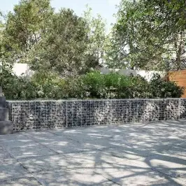 Gabiona Grozs Ar Vāku, 700X50X50 Cm, Cinkota Dzelzs Vidaxl