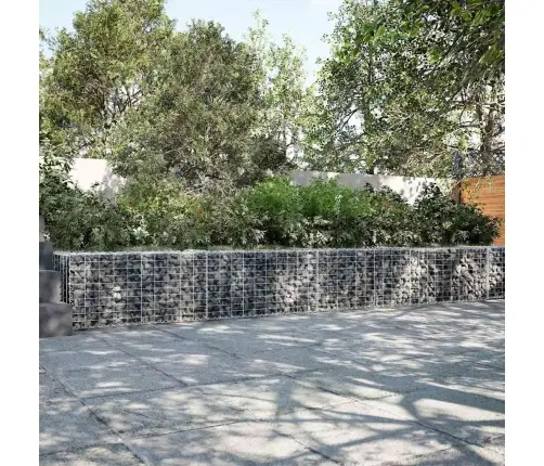 Gabiona Grozs Ar Vāku, 700X50X50 Cm, Cinkota Dzelzs Vidaxl