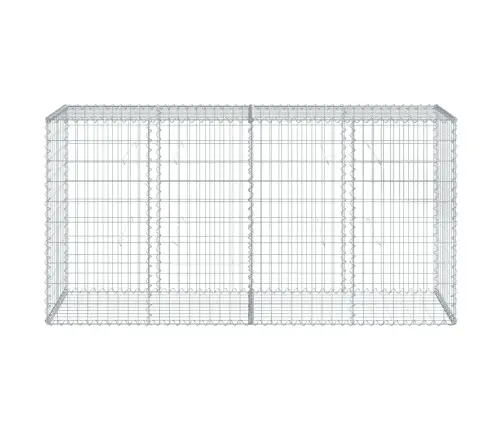 Gabiono Krepšys Su Dangčiu, 200X50X100cm Galvanizuota Geležis