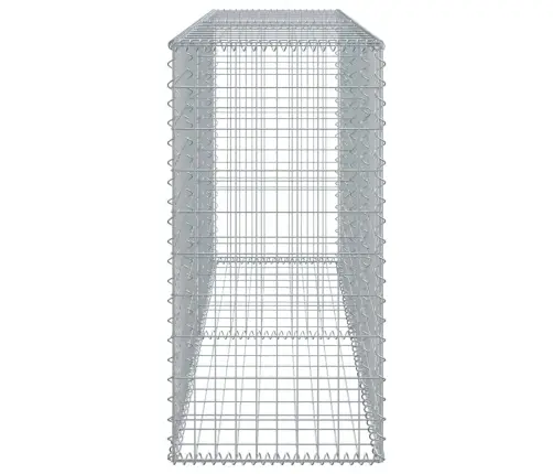 Gabiono Krepšys Su Dangčiu, 200X50X100cm Galvanizuota Geležis