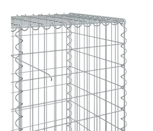 Gabiono Krepšys Su Dangčiu, 200X50X100cm Galvanizuota Geležis