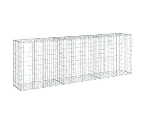 Gabiono Krepšys Su Dangčiu, 300X50X100cm Galvanizuota Geležis