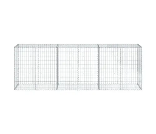 Gabiono Krepšys Su Dangčiu, 300X50X100cm Galvanizuota Geležis