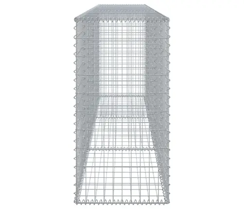 Gabiono Krepšys Su Dangčiu, 300X50X100cm Galvanizuota Geležis