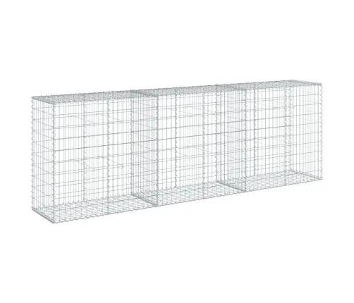 Gabiono Krepšys Su Dangčiu, 300X50X100cm Galvanizuota Geležis