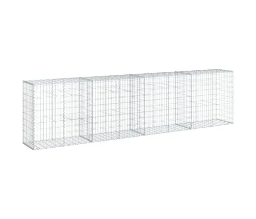 Gabiona Grozs Ar Vāku, 400X50X100 Cm, Cinkota Dzelzs Vidaxl