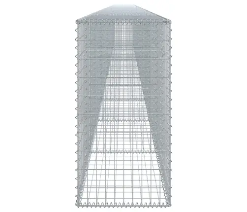 Gabiono Krepšys Su Dangčiu, 1100X50X100cm Galvanizuota Geležis