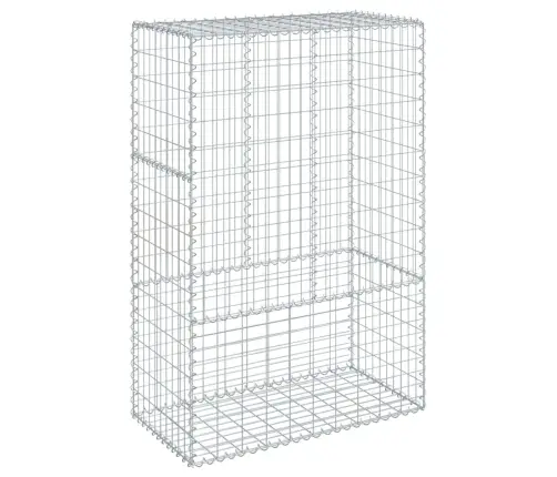 Gabiona Grozs Ar Vāku, 100X50X150 Cm, Cinkota Dzelzs Vidaxl