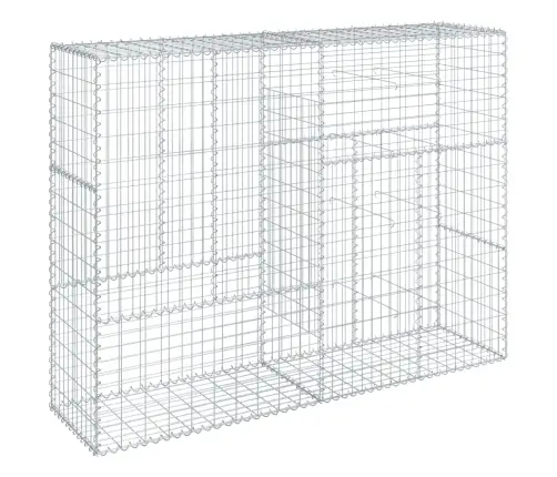 Gabiona Grozs Ar Vāku, 200X50X150 Cm, Cinkota Dzelzs Vidaxl