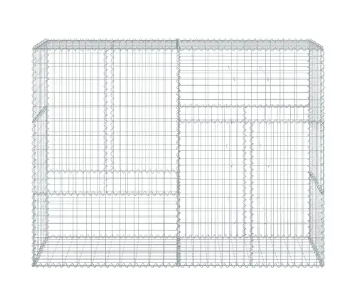 Gabiona Grozs Ar Vāku, 200X50X150 Cm, Cinkota Dzelzs Vidaxl