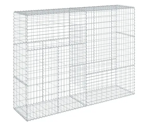 Gabiona Grozs Ar Vāku, 200X50X150 Cm, Cinkota Dzelzs Vidaxl