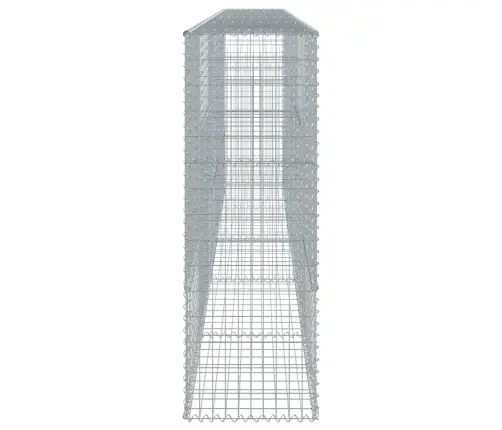 Gabiona Grozs Ar Vāku, 500X50X150 Cm, Cinkota Dzelzs Vidaxl