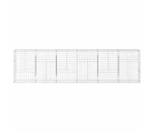 Gabiona Grozs Ar Vāku, 600X50X150 Cm, Cinkota Dzelzs Vidaxl