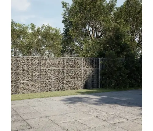 Gabiona Grozs Ar Vāku, 600X50X150 Cm, Cinkota Dzelzs Vidaxl