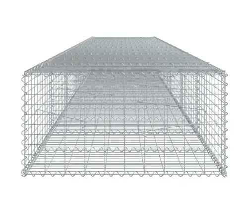 Gabiona Grozs Ar Vāku, 600X100X50 Cm, Cinkota Dzelzs Vidaxl