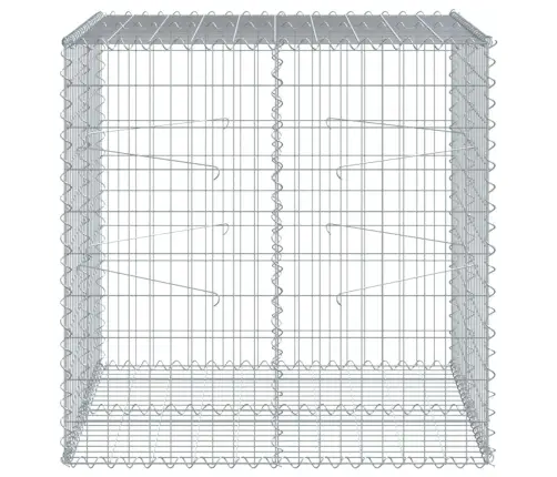 Gabiona Grozs Ar Vāku, 100X100X100 Cm, Cinkota Dzelzs Vidaxl