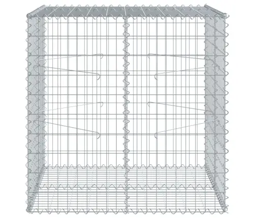 Gabiona Grozs Ar Vāku, 100X100X100 Cm, Cinkota Dzelzs Vidaxl