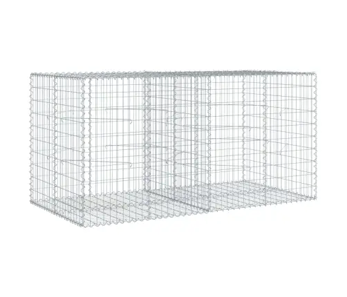 Gabiona Grozs Ar Vāku, 200X100X100 Cm, Cinkota Dzelzs Vidaxl