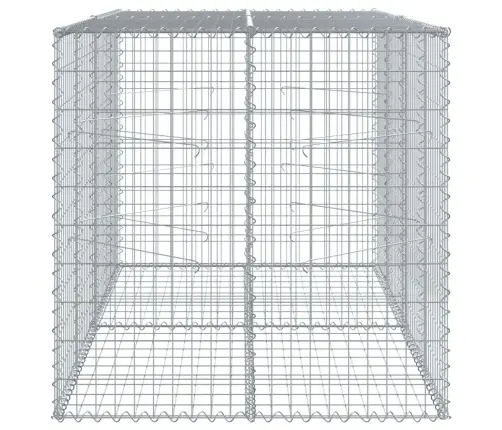 Gabiona Grozs Ar Vāku, 200X100X100 Cm, Cinkota Dzelzs Vidaxl