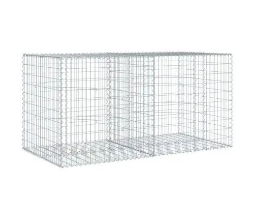 Gabiona Grozs Ar Vāku, 200X100X100 Cm, Cinkota Dzelzs Vidaxl