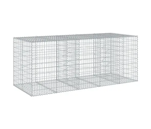 Gabiono Krepšys Su Dangčiu, 250X100X100cm Galvanizuota Geležis