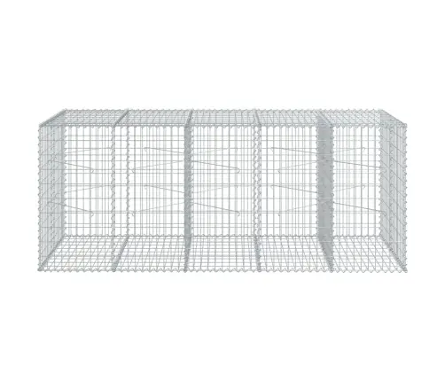 Gabiono Krepšys Su Dangčiu, 250X100X100cm Galvanizuota Geležis