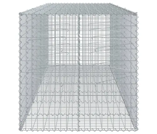 Gabiona Grozs Ar Vāku, 350X100X100 Cm, Cinkota Dzelzs Vidaxl