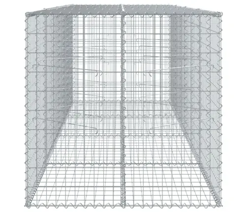 Gabiona Grozs Ar Vāku, 400X100X100 Cm, Cinkota Dzelzs Vidaxl