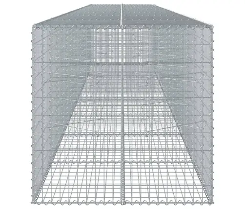 Gabiono Krepšys Su Dangčiu, 800X100X100cm Galvanizuota Geležis
